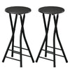 Foldable Counter Height Bar Stools Set of 2 - Black