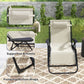 Folding Zero Gravity Chair, 5-Position Adjustable Outdoor Lounge Chair Recliner with Headrest, Beige