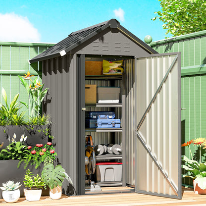 Metal Garden Shed with Lockable Door & 4 Vents