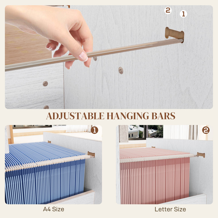 4-Drawer Vertical Filing Cabinet with Lock