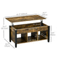 Lift Top Coffee Table, Modern Center Table with Storage Shelves and Hidden Compartment for Living Room, 41" L