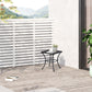 Square Outdoor Side Table, Metal Outdoor Patio Table, Garden Coffee Side Bistro Tables with Mesh Grid Top for Balcony, Porch, Backyard, 17.7" x 17.7" x 19.7", Black