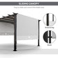 10' x 10' Outdoor Pergola Patio Gazebo Canopy Sun Shelter, Steel Frame, White