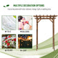 79" Plant Trellis, Arched Garden Arbour with Pergola Style Roof, Fir Wood Frame for Climbing Vines