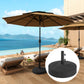Patio Umbrella Base Holder, Heavy Duty Outdoor Umbrella Stand Base, Sand/Water Filled, Φ22" x 15.7" H, Black