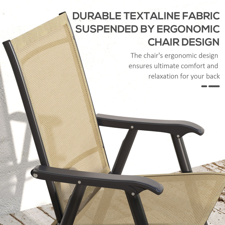 4-Piece Folding Chair Set with Armrests
