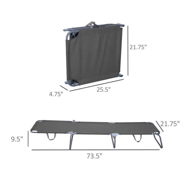 Grey Folding Beach Lounger with Mesh Fabric