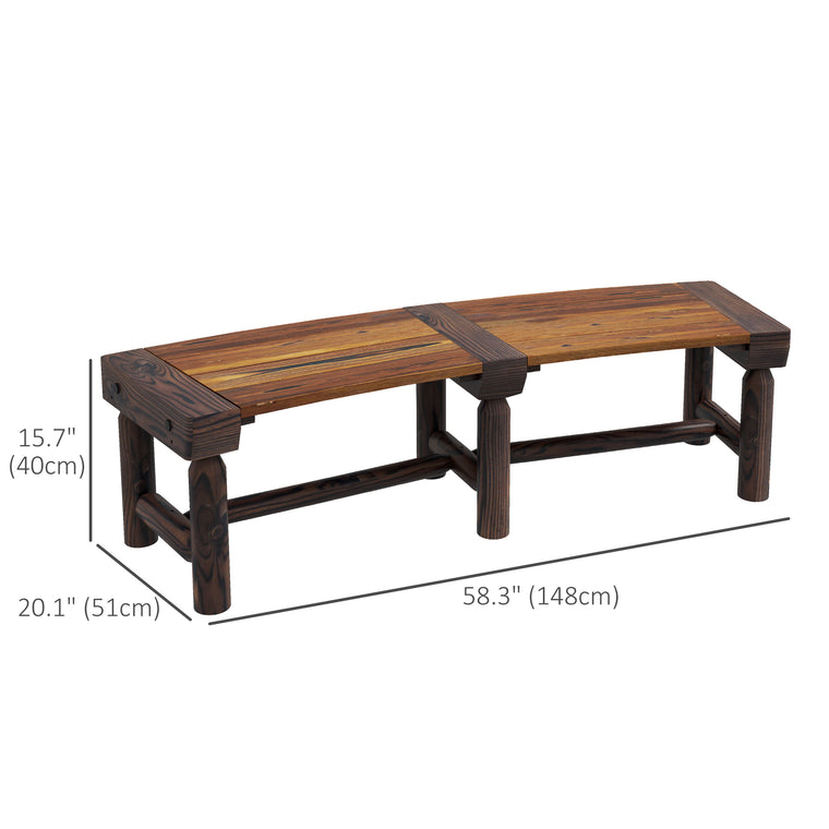 Wooden Wrap-Around Tree Bench with Slatted Seat