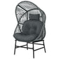 Wicker Egg Chair, 330 lbs Outdoor Rattan Lounge Chair with Thick Cushion, Headrest, Steel Frame, Dark Grey