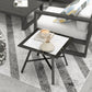 Small Outdoor Side Table, Patio Side Table with SPC Tabletop for Garden, Patio, Lawn, Grey