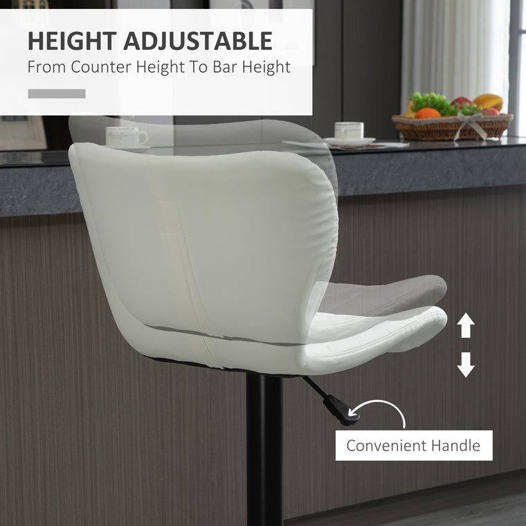 Set of 2 Swivel Adjustable Bar Stools