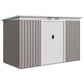 9' x 4' Garden Metal Storage Shed Outdoor Equipment Tool Box with Foundation Kit, Ventilation & Doors, Light Grey