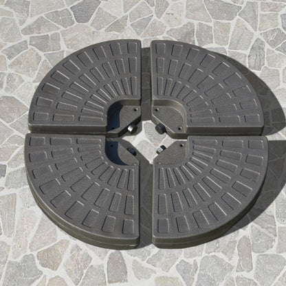 4-Piece Cantilever Umbrella Circular Base Stand with Handles