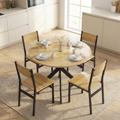 39" Round Dining Table with Steel Legs
