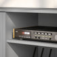 TV Stand with Storage for 55 Inch TV, Modern TV Cabinet with 2 Open Shelves and 2 Cabinets for Living Room, Grey