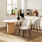 Modern Dining Chairs Set of 4, Upholstered Dining Room Chairs with Metal Legs, Shell Backrest, Padded Seat, Cream White