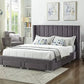 Sterling Velvet Platform Bed with Storage