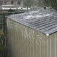 5x7 Garden Shed, Lean-to Metal Storage with Foundation, Sliding Door & 2 Vents for Garden Tools, White