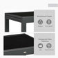 63" Extendable Outdoor Dining Table Patio Table with Aluminum Frame and Tempered Glass Tabletop, Black