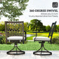 Outdoor Patio Chairs Set of 2, Metal Swivel Rocker Chairs with Cushion and Armrests for Backyard, Garden, Patio