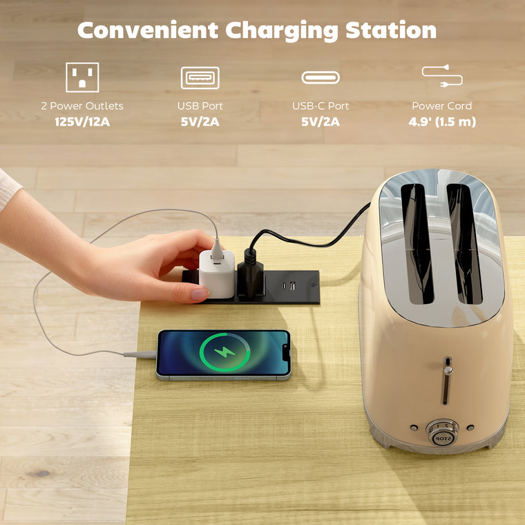 Tilt-Out Garbage Cabinet with Charging Station