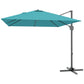 8' x 8' Blue Offset Cantilever Umbrella with Cross Base
