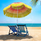 6FT Beach Umbrella Tilt Sunshade Height Adjustable Outdoor Market Patio Yard Crank Deck Sun Shade, Multi-color