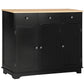 Modern Sideboard, Buffet Cabinet with Storage Cabinets, Drawers and Adjustable Shelves for Living Room, Black