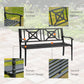 Steel Garden Bench for Outdoor, 2-person Patio Bench, Loveseat Furniture for Lawn, Deck, Yard, Porch, Entryway, Black