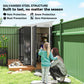 Outdoor Storage Shed Lean to Shed Outdoor Metal Tool Shed with Lockable Door and Air Vents, Dark Grey