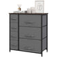 Dresser with 7 Drawers, Chest of Drawers with Metal Frame, Fabric Dresser for Living Room, Dark Grey