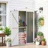 Apex Roof Metal Garden Shed with Shelf