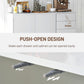 Kitchen Sideboard Storage Cabinet, Modern Coffee Bar with Push-Open Design and 2 Drawers for Living Room, White
