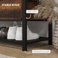 Shoe Storage with Seat, Upholstered Hallway Bench, Shoe Bench with Flip Top and Hidden Space for 4 Pairs of Shoes