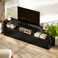 TV Stand with Storage, Modern Entertainment Center with 3 Cabinets and 3 Open Shelves, for TVs up to 85", Black