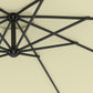 10' Deluxe Patio Umbrella, Outdoor Market Parasol, Banana Hanging Offset Sunshade with Crank, Cross Base, Beige