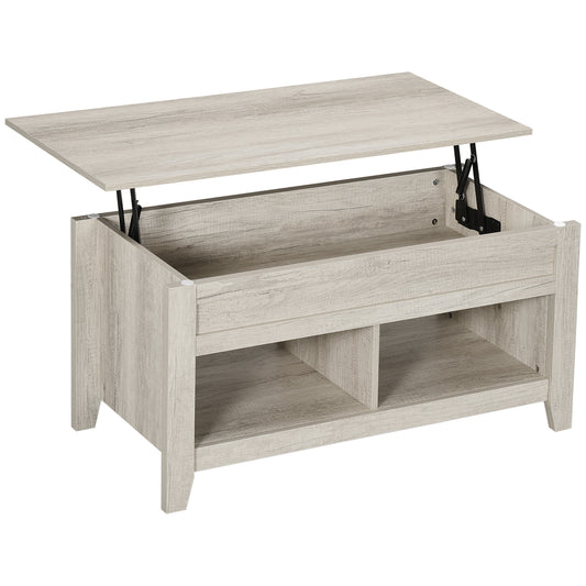 Lift Top Coffee Table with Hidden Storage - Oak