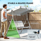 3-Seater Outdoor Swing Chair, Patio Swing, A Frame Porch Swing with Canopy, Garden Hammock Glider Bed, Light Grey