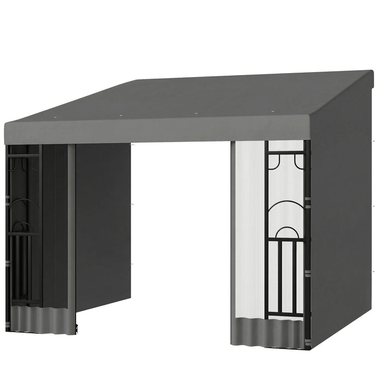 10' x 10' UV-Resistant Wall Pergola with Netting
