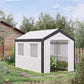 6.6' x 10' x 7' Heavy Duty Walk-In Greenhouse Vegetable Seed Growth Tent Outdoor Plant Growing Tunnel Warm House Flower Shed Backyard White
