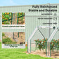Portable Mini Greenhouse Tunnel Growing Tent Plants Flower Warm House w/ Zippered Roll-up Doors, Clear