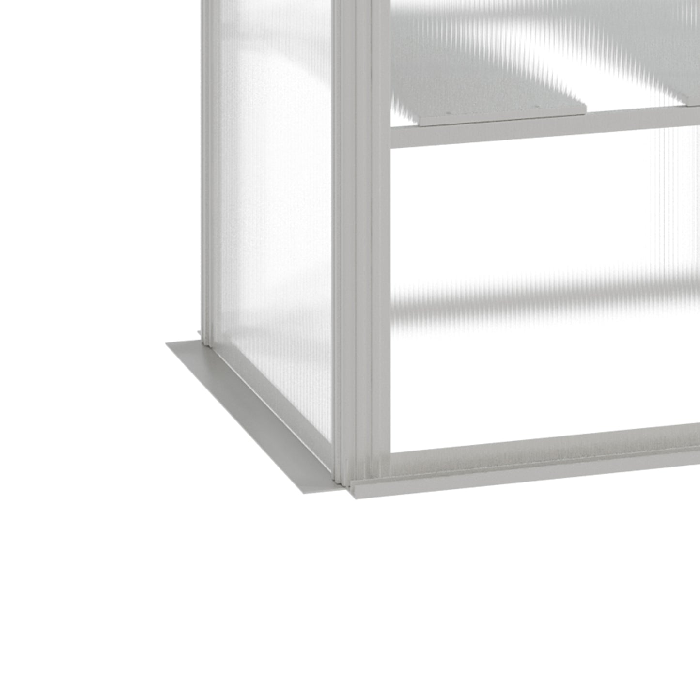 6.3' x 2.3' x 6.1' Outdoor Polycarbonate Greenhouse with 3-Tier Shelves, Cold Frame Greenhouse with Sliding Door and Aluminum Frame
