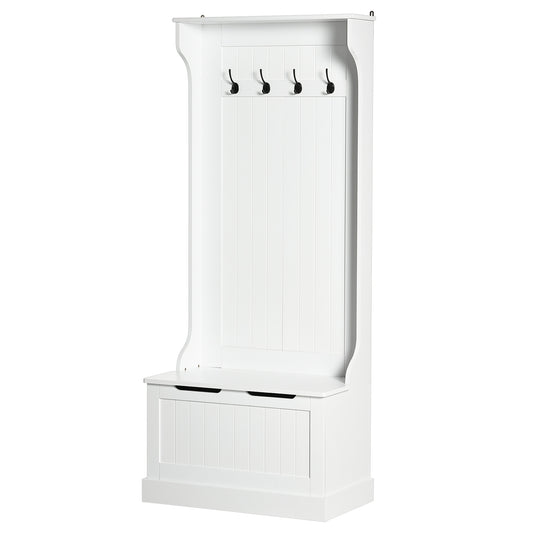 4-in-1 Hall Tree with Shoe Storage and Bench