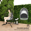 Foldable Wicker Egg Swing Chair with UV Cushion