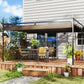 10' x 10' Outdoor Gazebo, UPF30+ Retractable Pergola Canopy, Free Standing Metal Pergola Kit, Brown