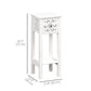 Nightstand Set of 2 with Drawer and Open Storage Shelf White