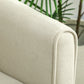 2 Seater Sofa, Small Modern Couch with High-Resilience Foam, Thicken Padding, Button Tufted, Cream White