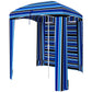 70.1" x 70.1" Blue Stripe Cabana Umbrella with Walls