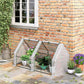 6' x 3' x 3' Portable Tunnel Greenhouse Outdoor Garden Mini with Large Zipper Doors & Water/UV PE Cover White