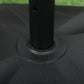 48lbs Concrete Square Patio Umbrella Base Weight, Outdoor Umbrella Stand Holder for Lawn, Deck, Backyard, Garden, Black
